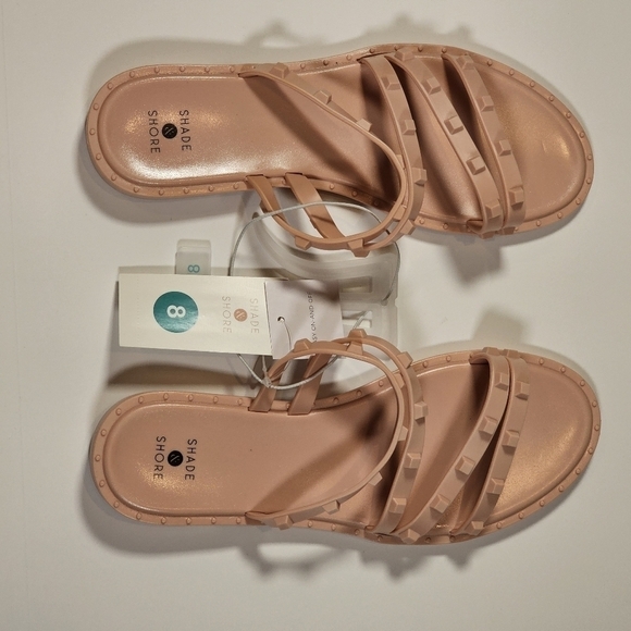Women's Shade & Shore Liv Jelly Slip-On Sandal Matte Blush Size 8 NWT - Picture 3 of 13